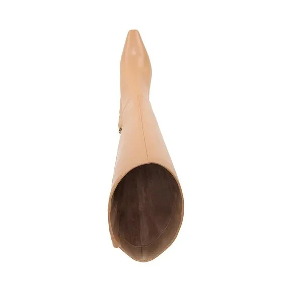 Sam Edelman Sylvia Snip-Toe Knee-High Leather Dress Boots (Luxe Tan) Size 6.5Med - Picture 5 of 9